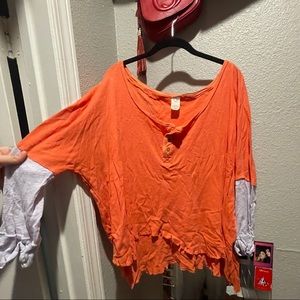 Free People flowy sweater top long sleeve shirt